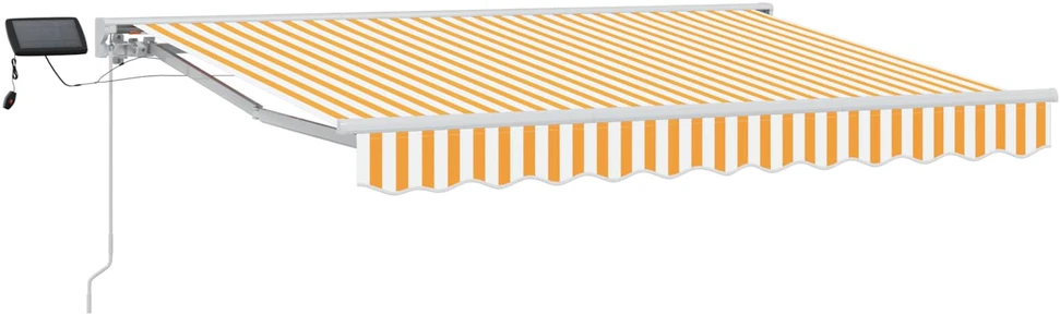 Rankinis markizės rėmas su LED Geltona ir balta 2,5 x 2 m