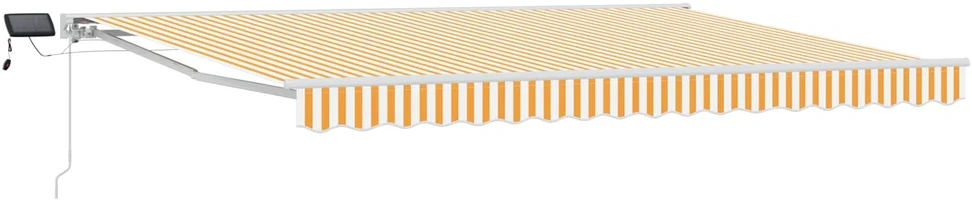 Rankinis markizės rėmas su LED Geltona ir balta 4 x 2 m
