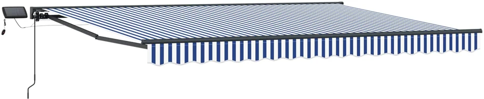 Rankinis markizės rėmas su LED Mėlyna, Balta, Antracito 5 x 3 m