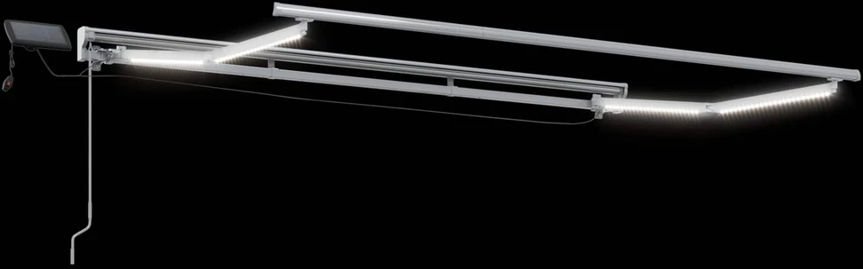 Rankinis markizės rėmas su LED Mėlyna ir balta 3,5 x 2,5 m