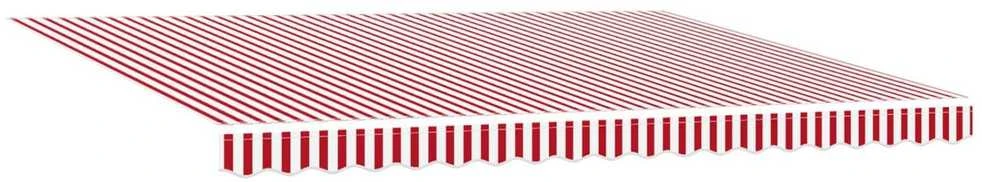 Rankinis markizės rėmas su LED Raudona ir balta 5 × 3,5 m