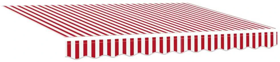 Rankinis markizės rėmas su LED Raudona ir balta 3 x 2,5 m