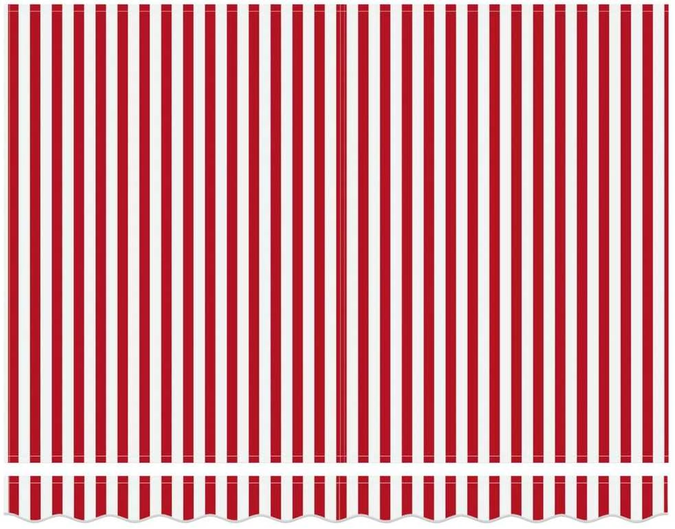 Rankinis markizės rėmas su LED Raudona ir balta 3 x 2,5 m