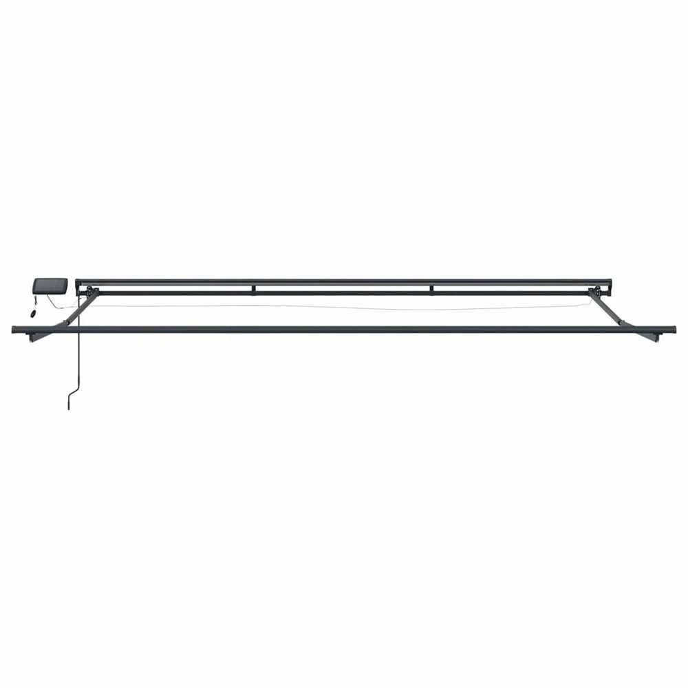 Rankinis markizės rėmas su LED Ruda ir antracito 5 × 3,5 m