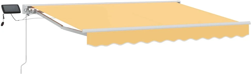 Rankinis markizės rėmas su LED Smėlio 4,5 × 3 m