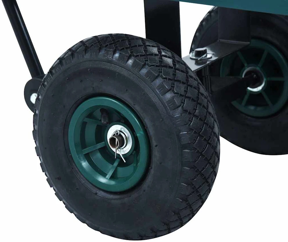 Rankinis sodo vežimėlis, žalios spalvos, 350kg