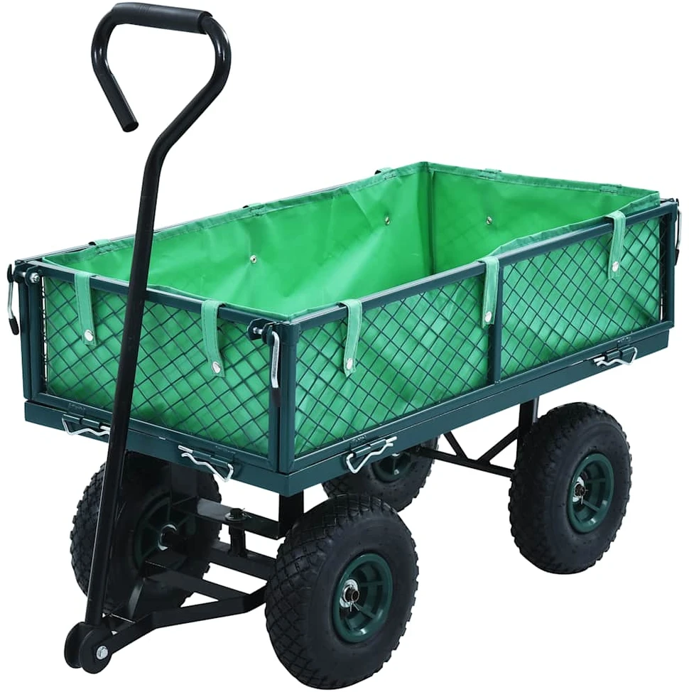 Rankinis sodo vežimėlis, žalios spalvos, 250kg