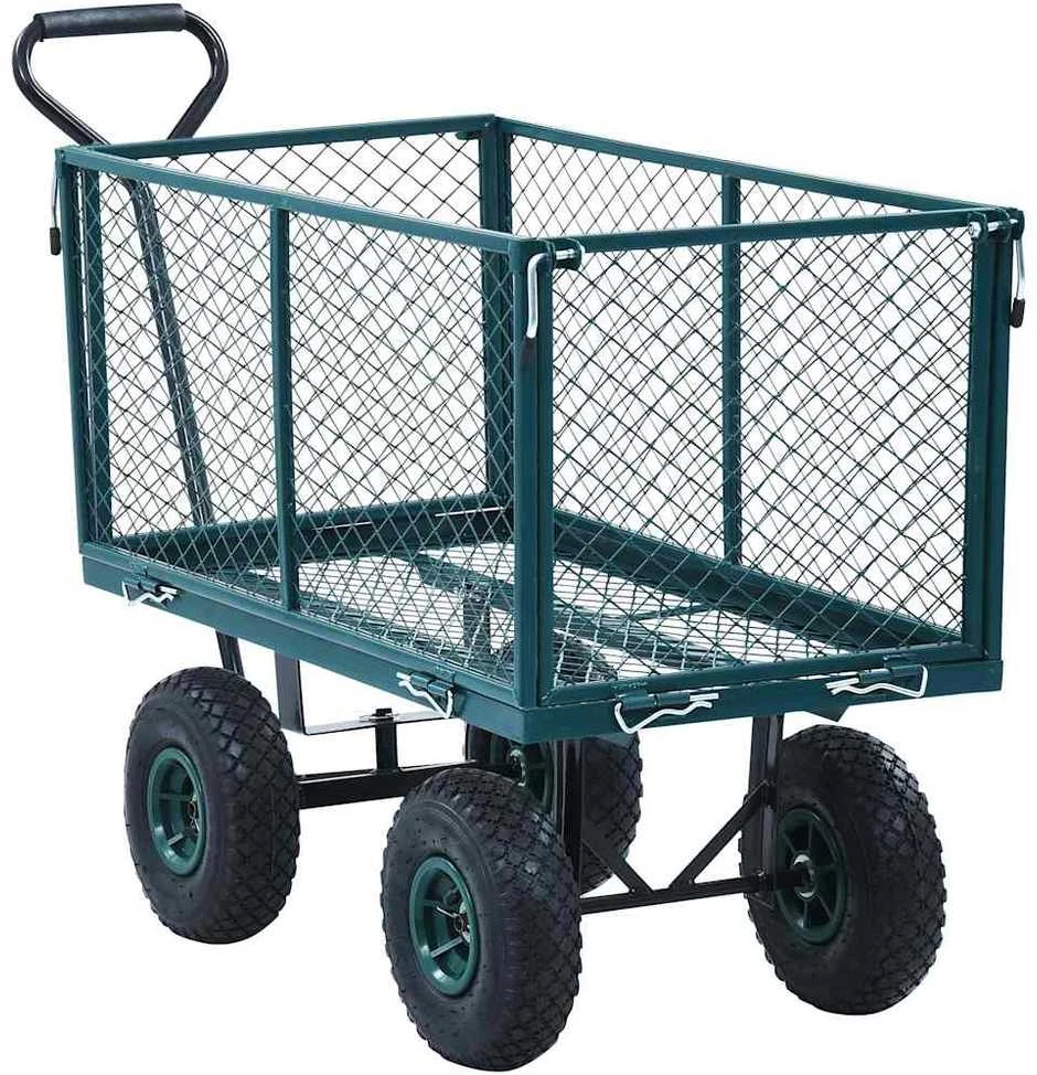 Rankinis sodo vežimėlis, žalios spalvos, 350kg