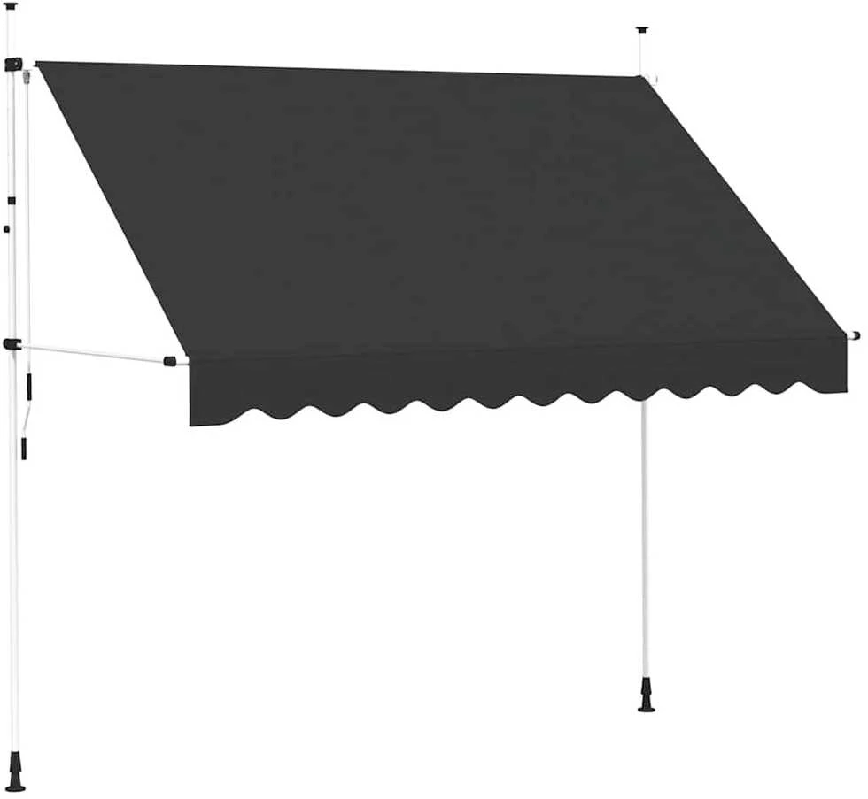 Rankiniu būdu ištraukiama markizė, antracito, 300cm