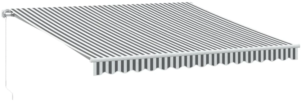 Ištraukiama markizė Antracito ir baltos 400 × 350 cm