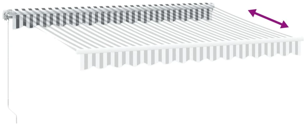 Ištraukiama markizė Antracito ir baltos 350 x 250 cm
