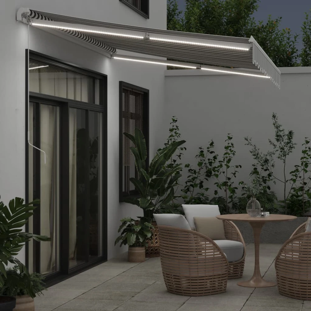 Ištraukiama markizė Antracito ir baltos 350 x 250 cm