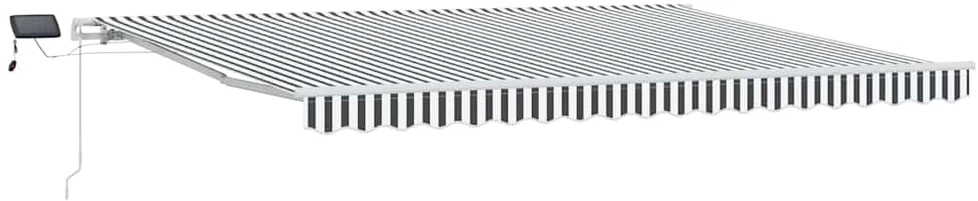 Ištraukiama markizė Antracito ir baltos 450 × 300 cm