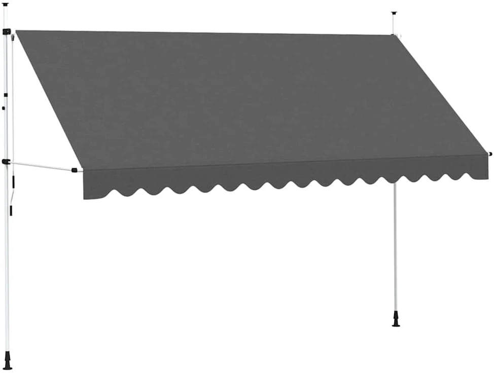 Rankiniu būdu ištraukiama markizė, antracito spalvos, 400cm
