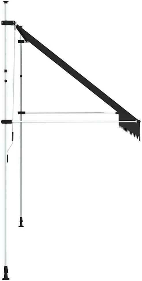 Rankiniu būdu ištraukiama markizė, antracito, 350cm