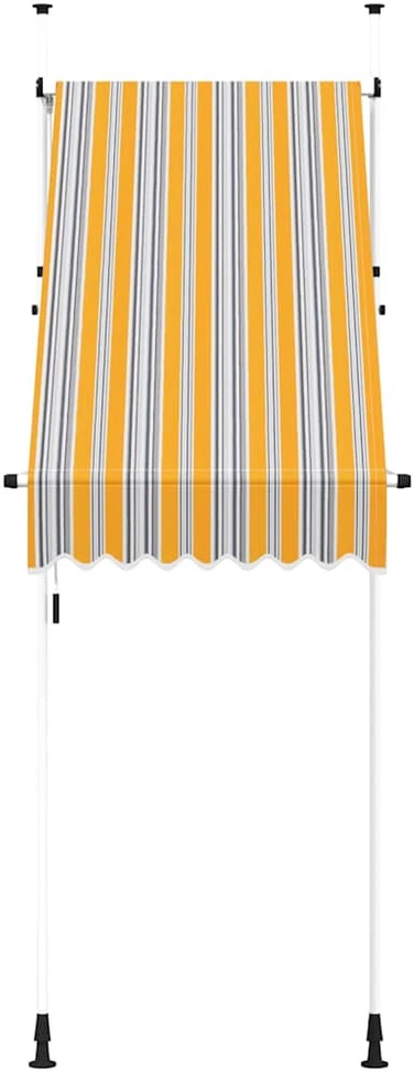 Rankiniu būdu ištraukiama markizė, geltona ir mėlyna, 100cm