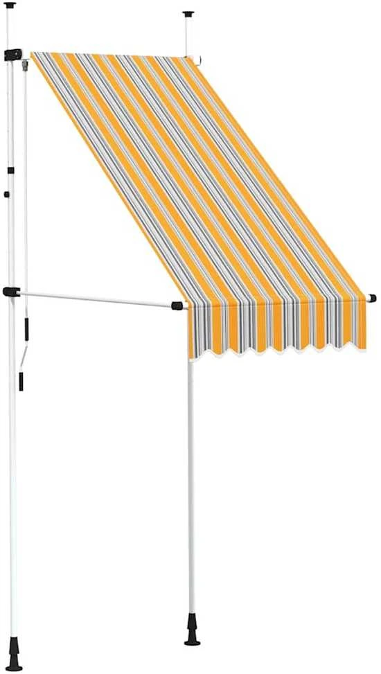 Rankiniu būdu ištraukiama markizė, geltona ir mėlyna, 100cm