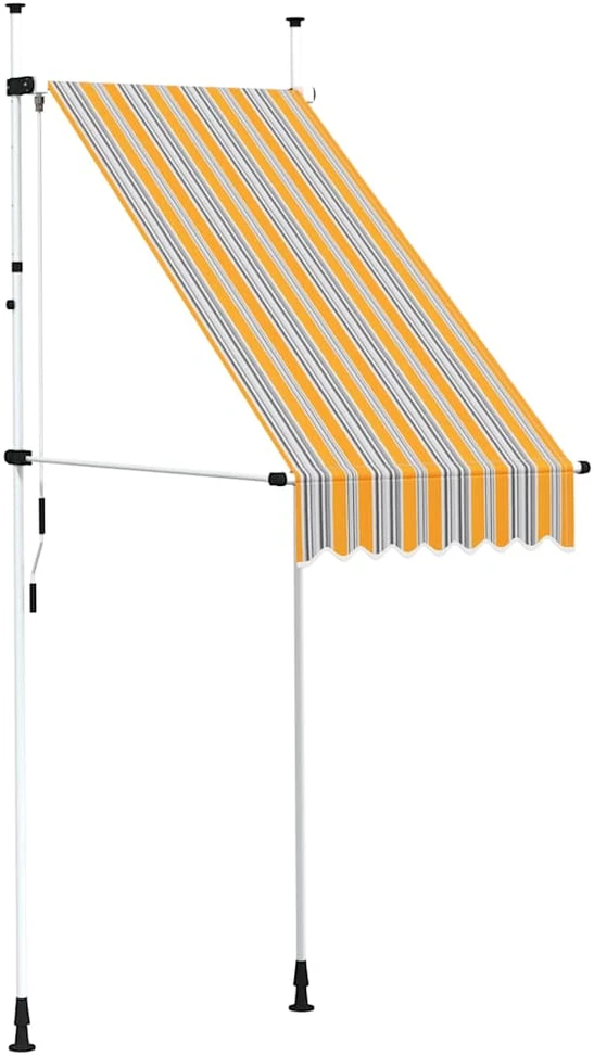 Rankiniu būdu ištraukiama markizė, geltona ir mėlyna, 100cm
