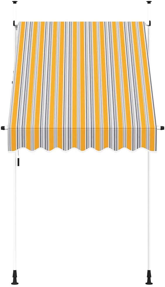 Rankiniu būdu ištraukiama markizė, geltoni/mėlyni dryžiai, 150cm