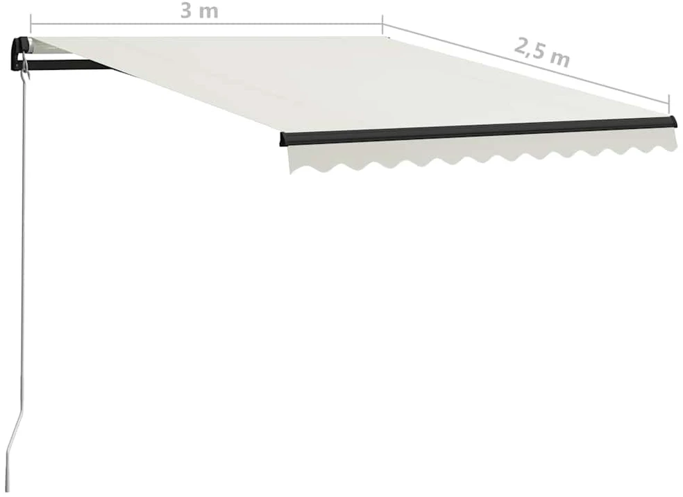 Rankiniu būdu ištraukiama markizė, kreminės spalvos, 300x250cm