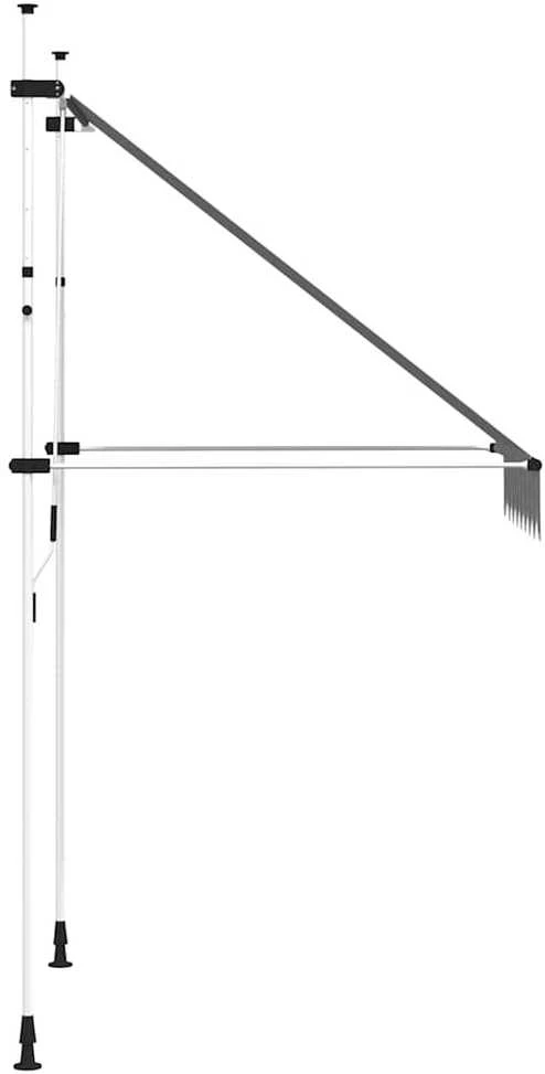 Rankiniu būdu ištraukiama markizė, mėlyni/balti dryžiai, 150cm