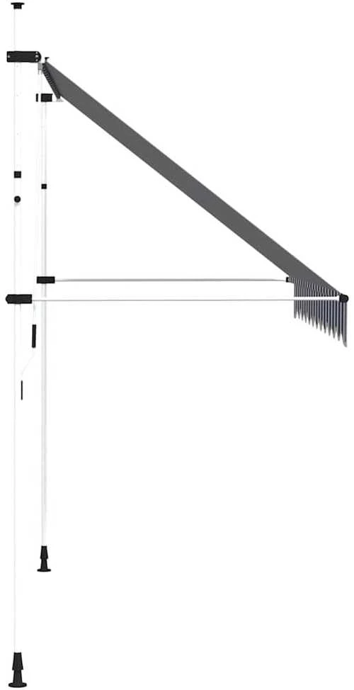 Rankiniu būdu ištraukiama markizė, mėlyni/balti dryžiai, 300cm
