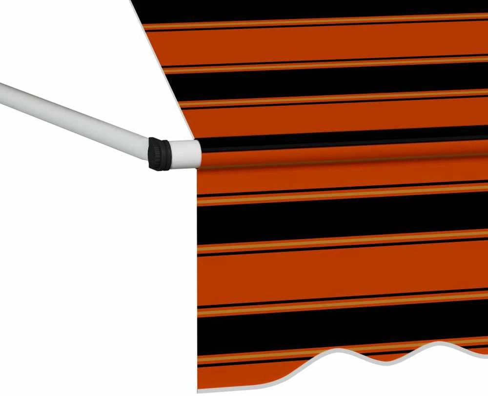 Rankiniu būdu ištraukiama markizė, oranžinė ir ruda, 400cm