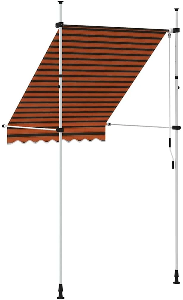 Rankiniu būdu ištraukiama markizė, oranžinė ir ruda, 150cm