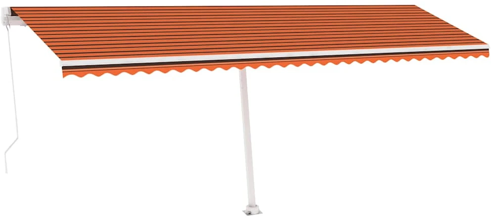 Rankiniu būdu ištraukiama markizė, oranžinė ir ruda, 600x300cm