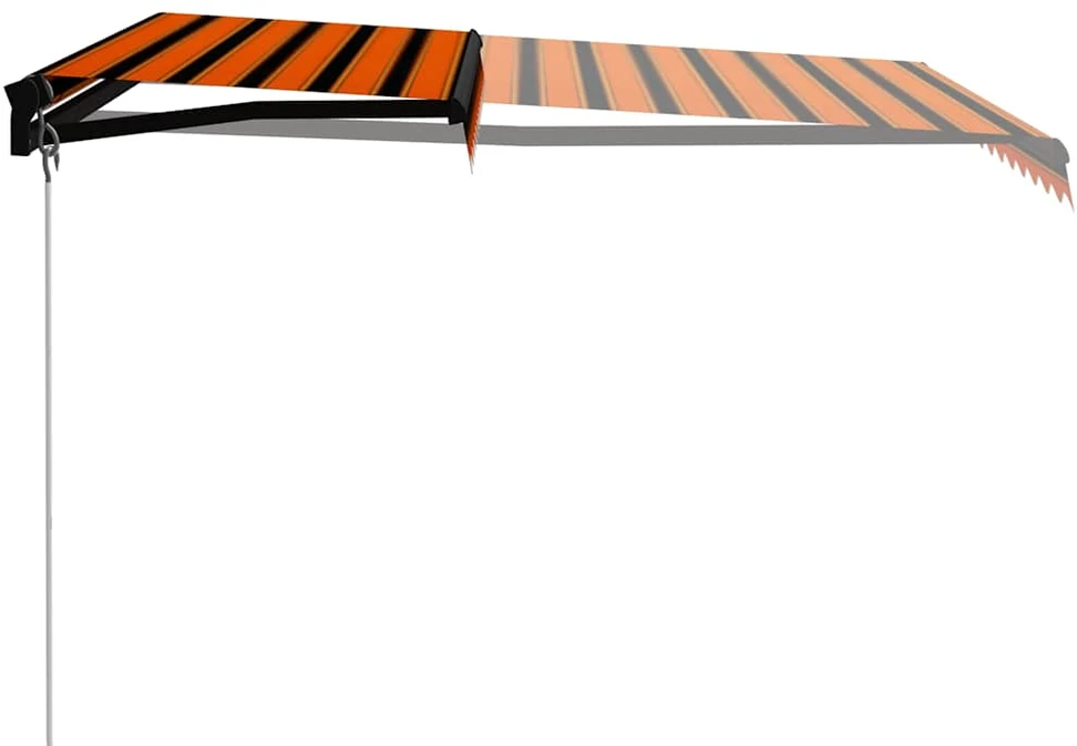 Rankiniu būdu ištraukiama markizė, oranžinė ir ruda, 350x250cm