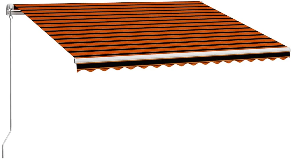Rankiniu būdu ištraukiama markizė, oranžinė ir ruda, 400x300cm