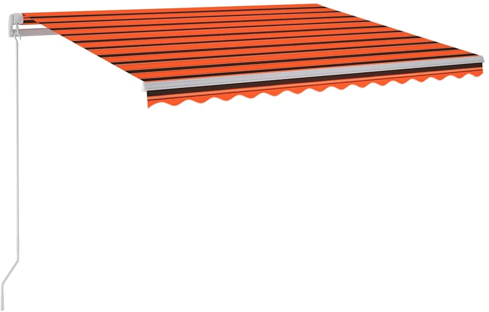 Rankiniu būdu ištraukiama markizė, oranžinė ir ruda, 300x250cm