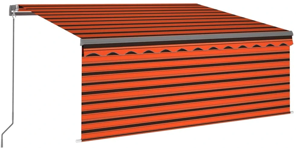 Rankiniu būdu ištraukiama markizė, oranžinė ir ruda, 3x2,5m