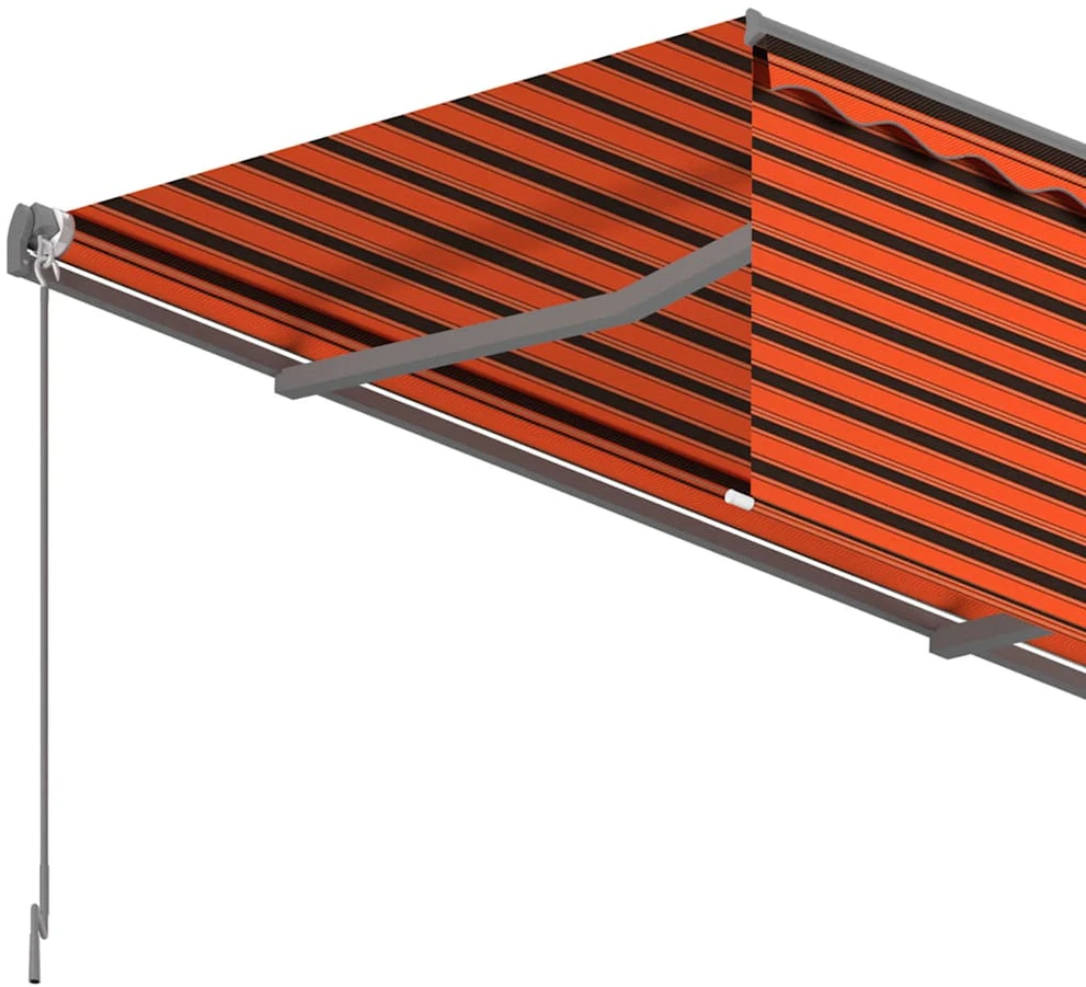 Rankiniu būdu ištraukiama markizė, oranžinė ir ruda, 3x2,5m