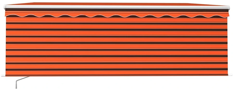 Rankiniu būdu ištraukiama markizė, oranžinė ir ruda, 4x3m