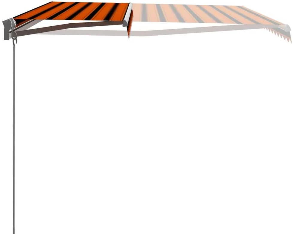 Rankiniu būdu ištraukiama markizė, oranžinė ir ruda, 400x300cm