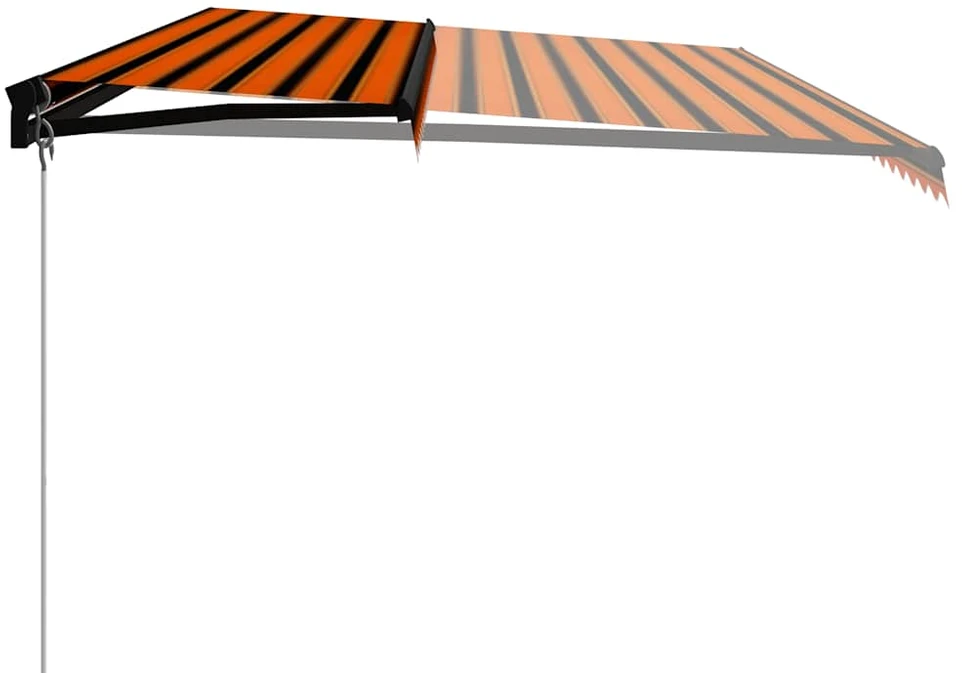 Rankiniu būdu ištraukiama markizė, oranžinė ir ruda, 600x300cm