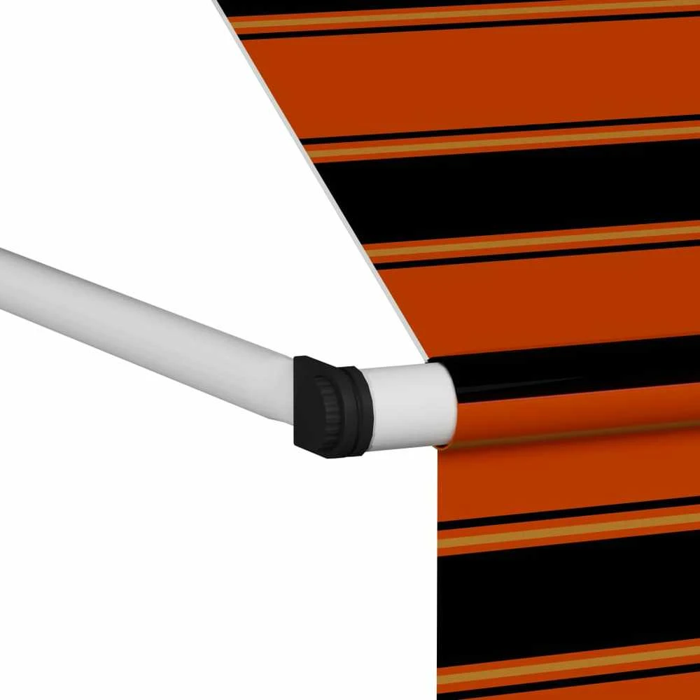 Rankiniu būdu ištraukiama markizė, oranžinė ir ruda, 400cm