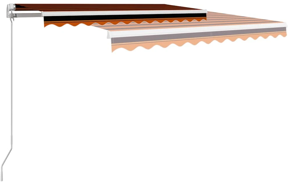 Rankiniu būdu ištraukiama markizė, oranžinė ir ruda, 350x250cm