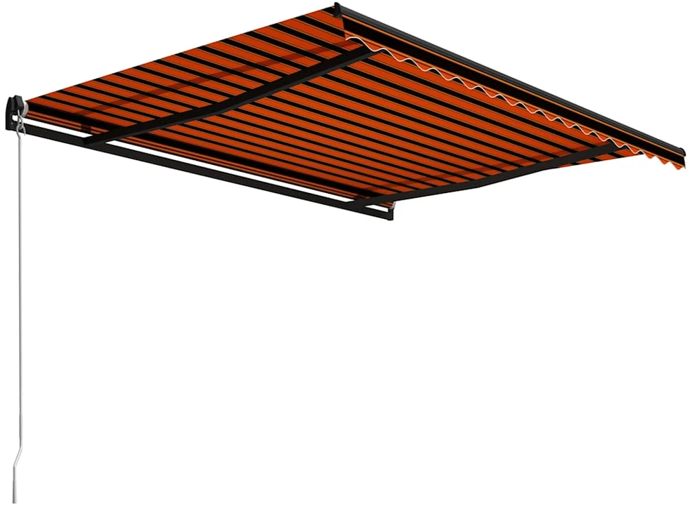 Rankiniu būdu ištraukiama markizė, oranžinė ir ruda, 450x300cm