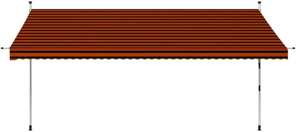 Rankiniu būdu ištraukiama markizė, oranžinė ir ruda, 400cm