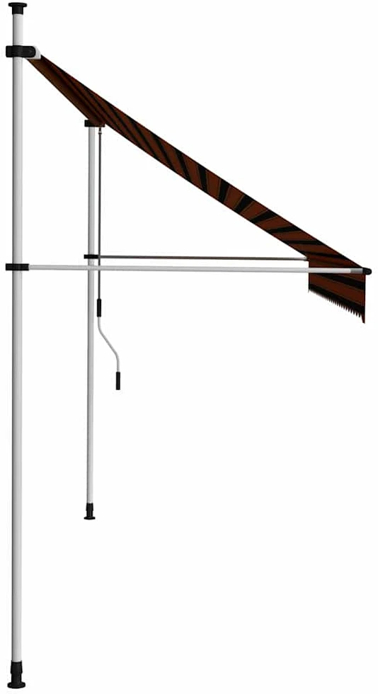 Rankiniu būdu ištraukiama markizė, oranžinė ir ruda, 300cm