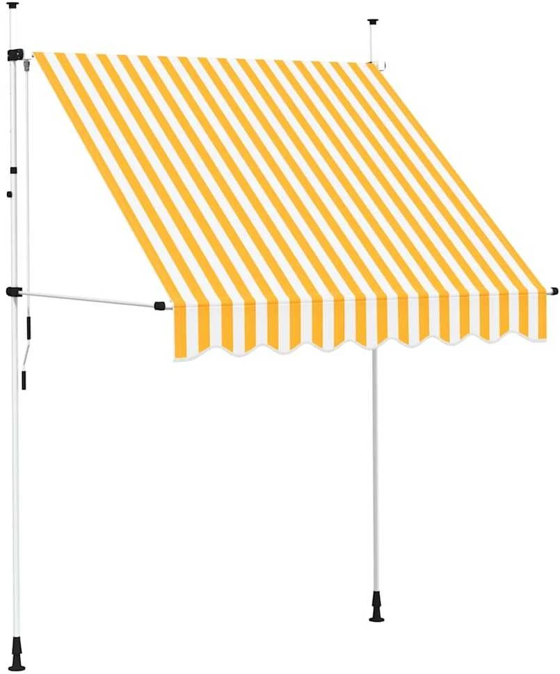 Rankiniu būdu ištraukiama markizė, oranžiniai/balti dryžiai, 200cm