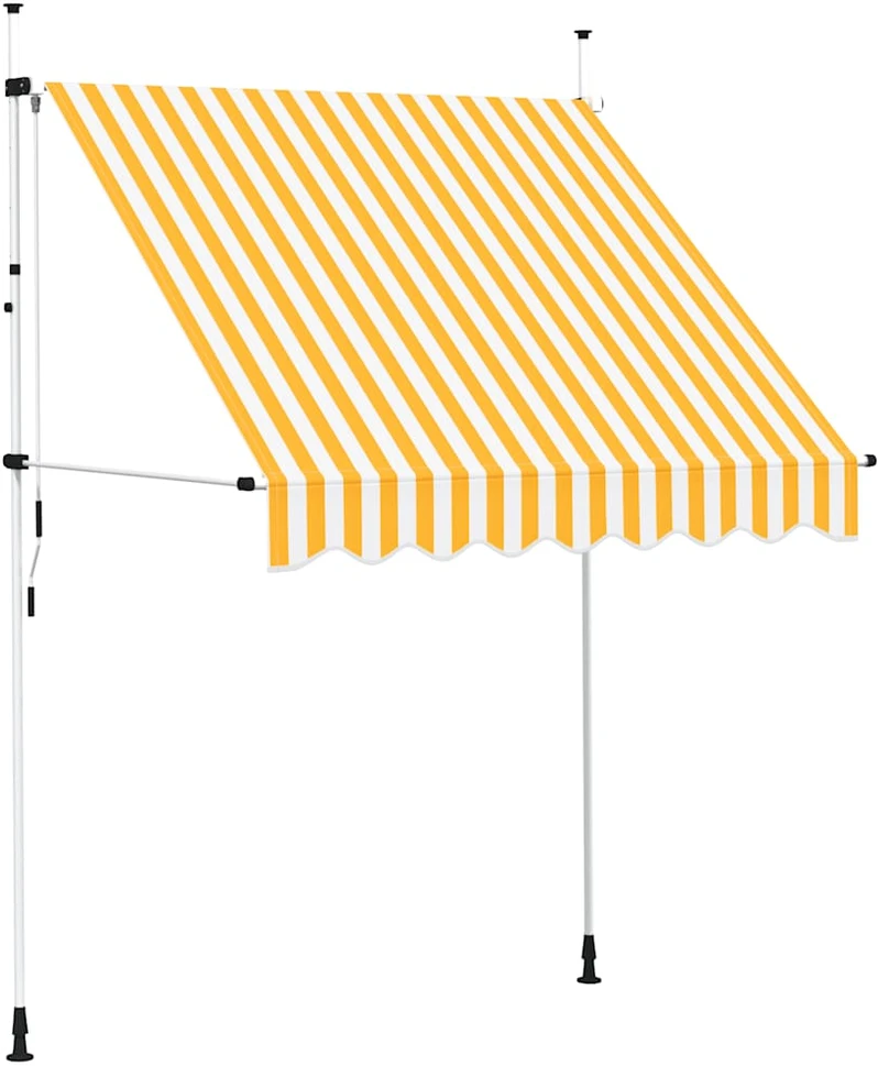 Rankiniu būdu ištraukiama markizė, oranžiniai/balti dryžiai, 200cm