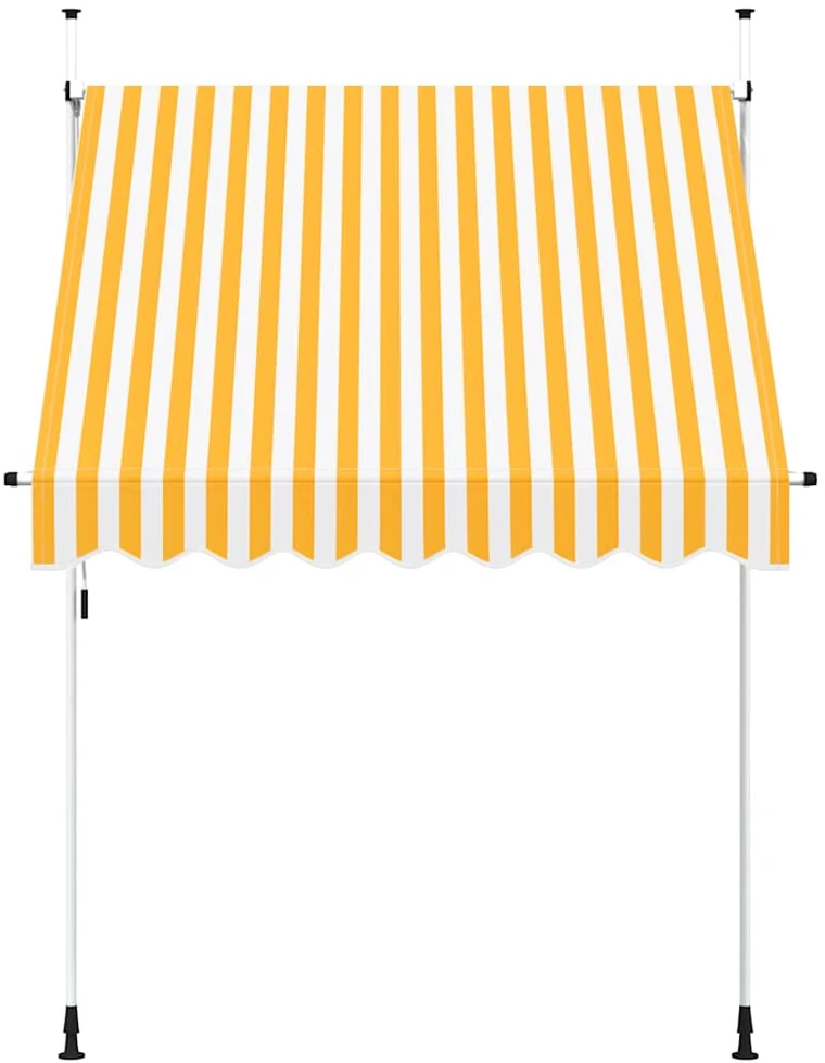 Rankiniu būdu ištraukiama markizė, oranžiniai/balti dryžiai, 200cm