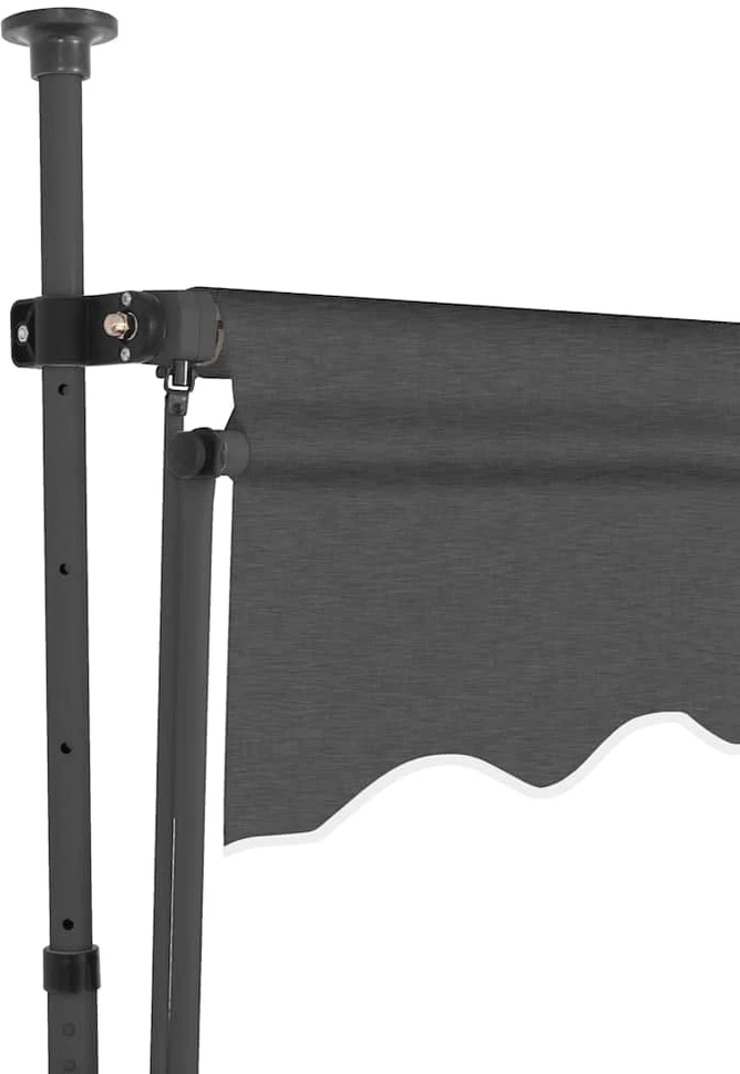 Rankiniu būdu ištraukiama markizė su LED, antracito, 150cm