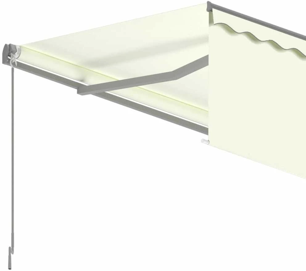 Rankiniu būdu ištraukiama markizė su uždanga, kreminė, 3x2,5m