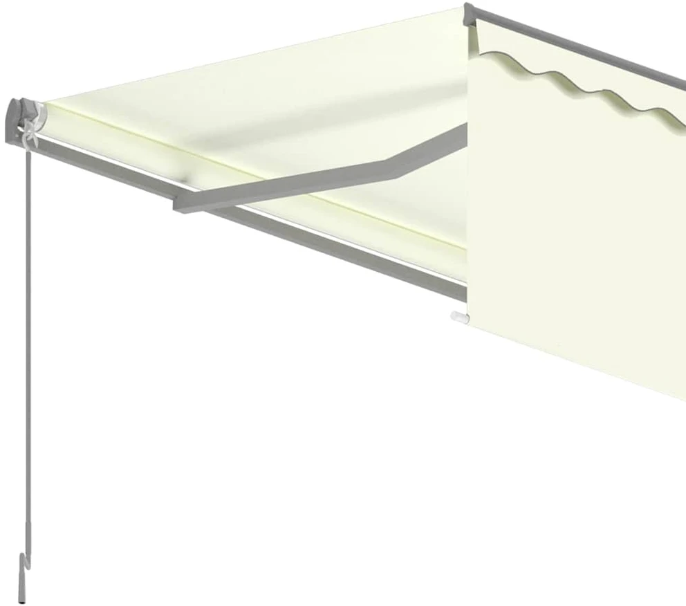 Rankiniu būdu ištraukiama markizė su uždanga, kreminė, 3x2,5m