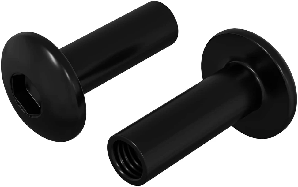 Rankovinės Veržlės 2 vnt. Juodas M4 x 14,5 mm Metalas