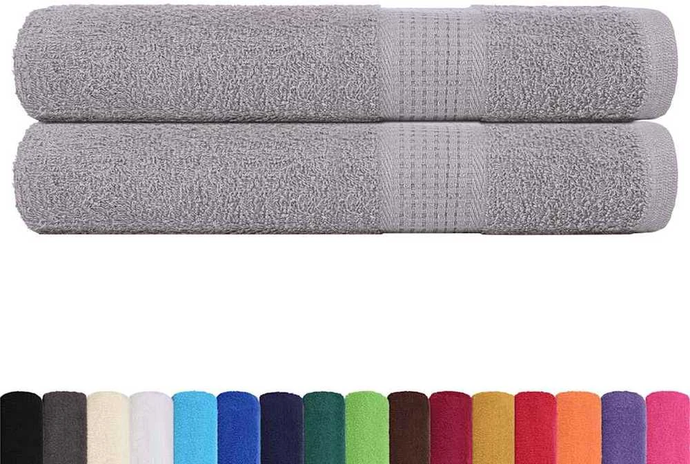 Rankšluostis Rankšluosčiai, FROGN, 2 vnt., pilki, 100x200 cm, 360 g/m²
